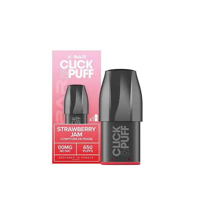 X-Bar 650 Click & Puff pod Strawberry Jam fragola