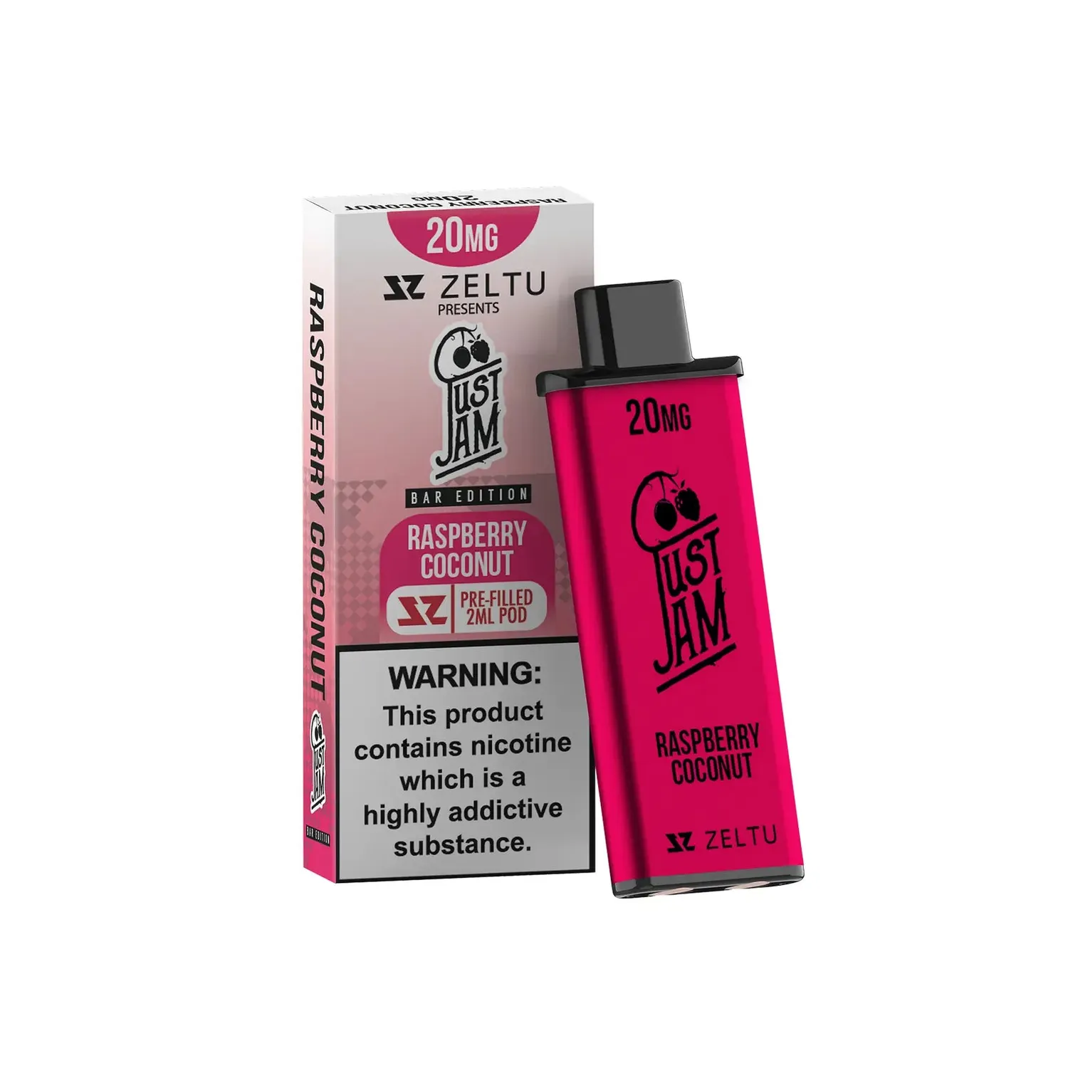 Zeltu Just Jam Raspberry Coconut pod precaricata 10mg dolce