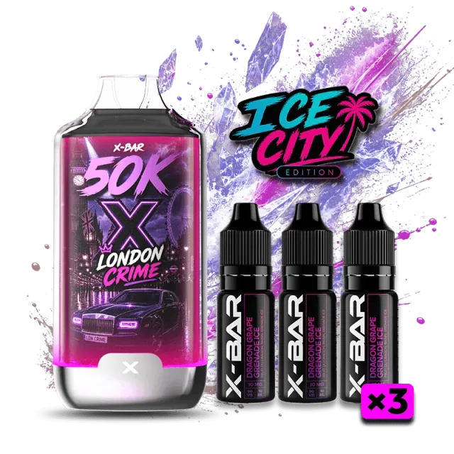 X-Bar 50K Ice City puff London Crime ghiaccio