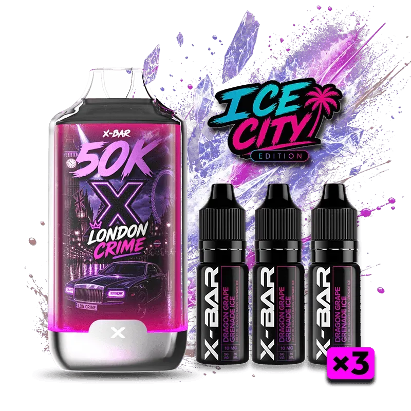 X-Bar 50K Ice City puff London Crime ghiaccio