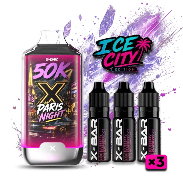 X-Bar Ice City 50K Paris Night sigaretta usa e getta