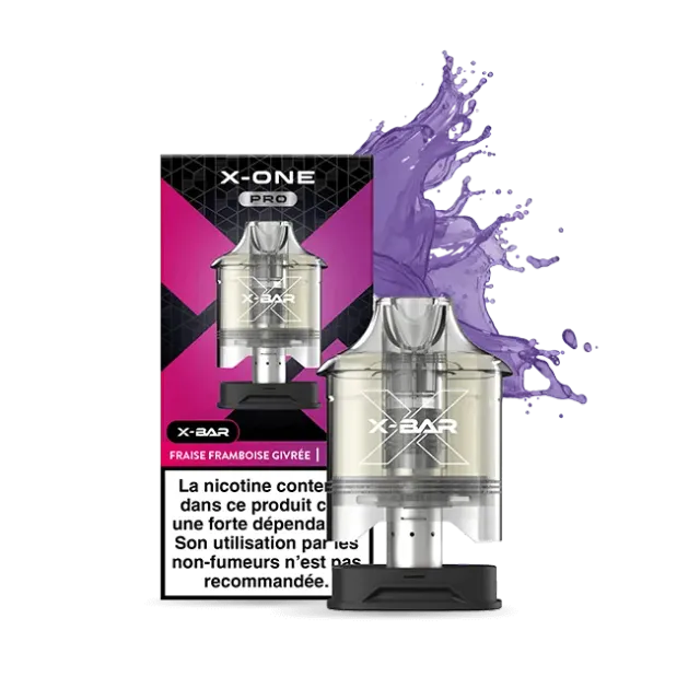 X-Bar 650 X-One Pro pod 2 pezzi Strawberry Raspberry Ice fresca