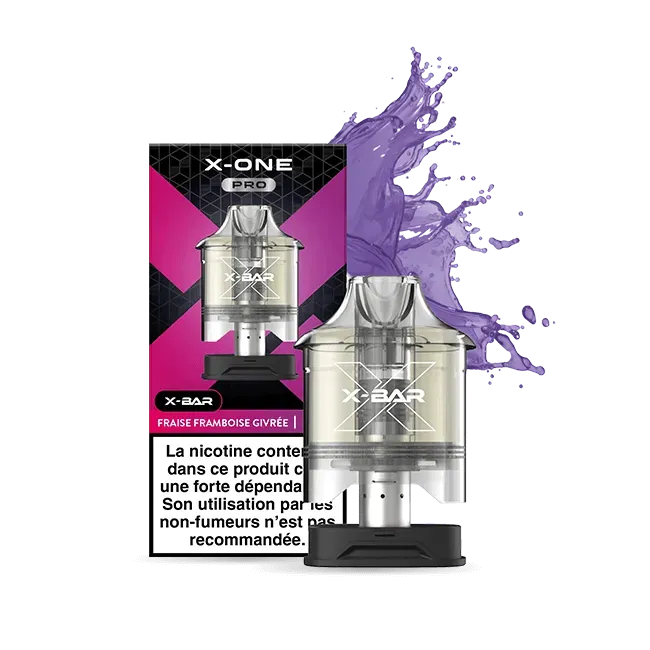 X-Bar 650 X-One Pro pod 2 pezzi Strawberry Raspberry Ice fresca