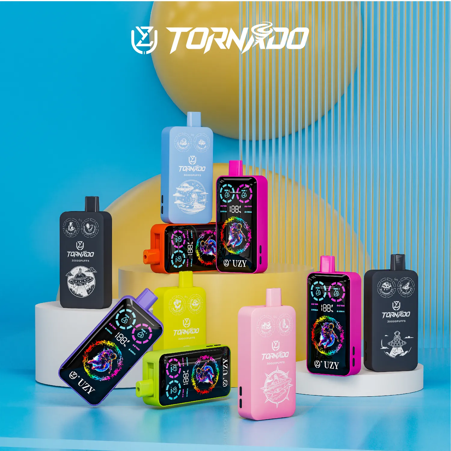 UZY Tornado 30000 Sigaretta Elettronica Usa e Getta Doppio Gusto 40ml