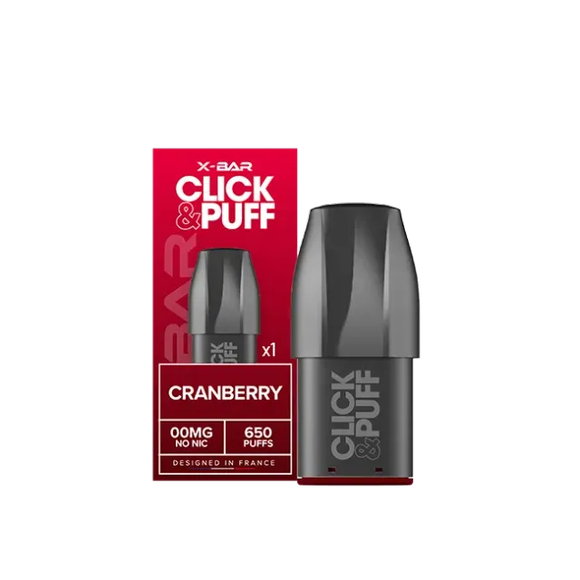 X-Bar Click & Puff Pod Cranberry mirtillo rosso