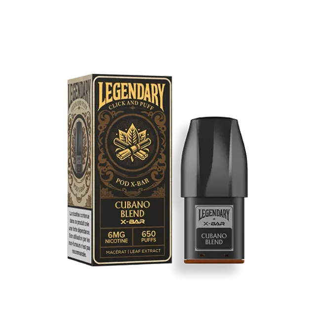 X-Bar Click & Puff Legendary pod cubano blend 1 pz tabacco
