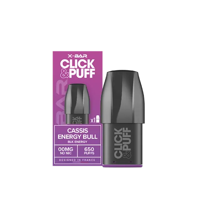 X-Bar Click Puff Blackcurrant Energy pod ricambio
