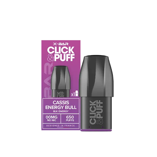 X-Bar Click Puff Blackcurrant Energy pod ricambio