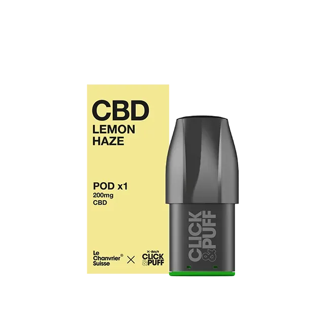X-Bar 650 Click & Puff Pod CBD Lemon Haze limone