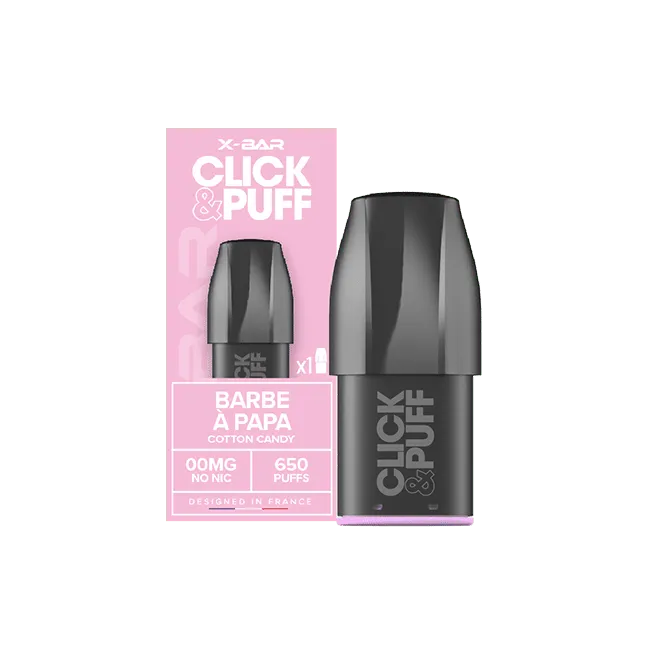 X-Bar Click & Puff Pod Cotton Candy Gusto Dolce