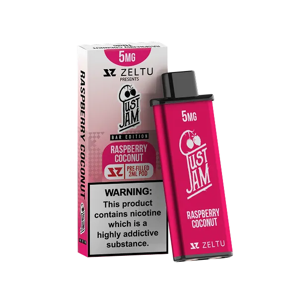 Zeltu Just Jam Raspberry Coconut pod precaricata 10mg dolce
