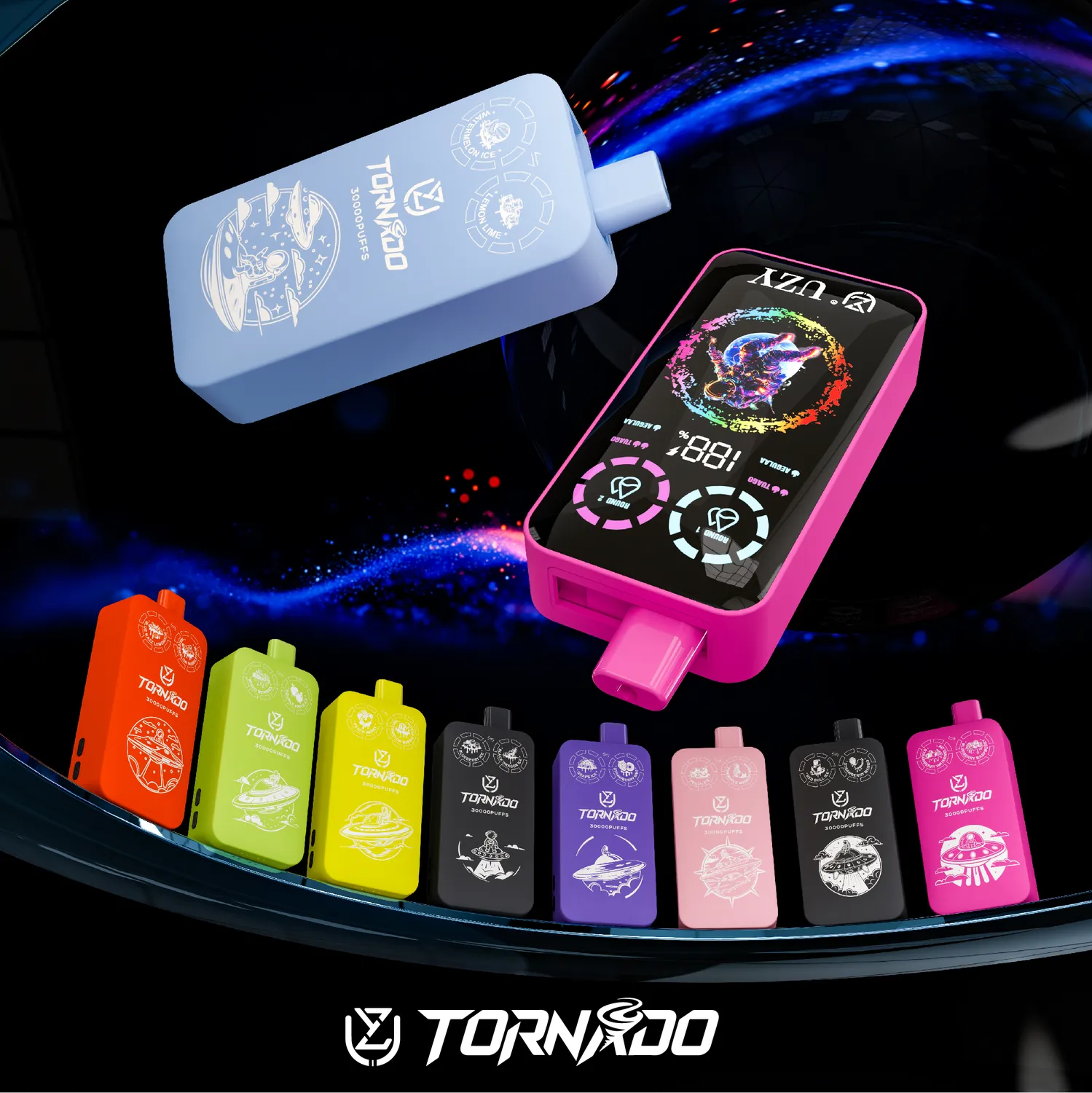 UZY Tornado 30000 Sigaretta Elettronica Usa e Getta Doppio Gusto 40ml